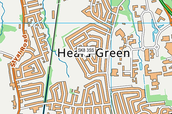 SK8 3SS map - OS VectorMap District (Ordnance Survey)