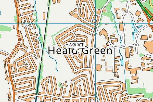 SK8 3ST map - OS VectorMap District (Ordnance Survey)