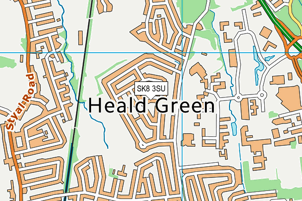 SK8 3SU map - OS VectorMap District (Ordnance Survey)