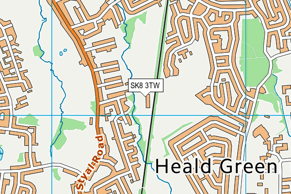 Gatley Golf Club Ltd map (SK8 3TW) - OS VectorMap District (Ordnance Survey)