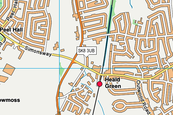 SK8 3UB map - OS VectorMap District (Ordnance Survey)