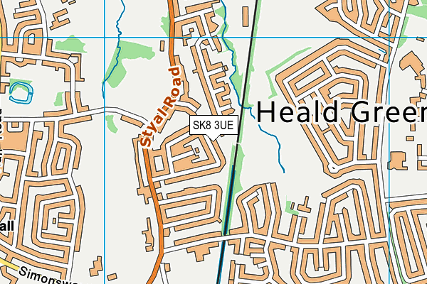 SK8 3UE map - OS VectorMap District (Ordnance Survey)