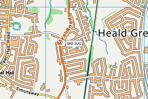 SK8 3UG map - OS VectorMap District (Ordnance Survey)
