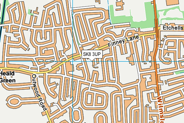 SK8 3UP map - OS VectorMap District (Ordnance Survey)