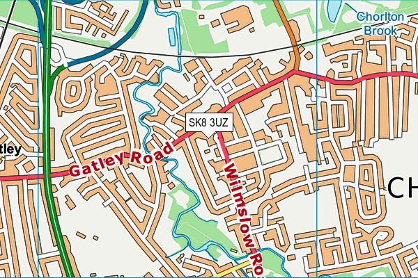 SK8 3UZ map - OS VectorMap District (Ordnance Survey)