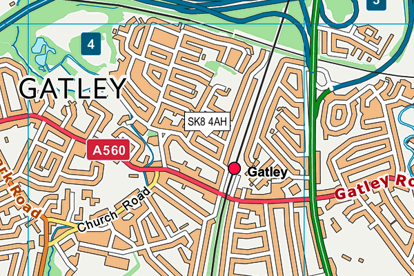 SK8 4AH map - OS VectorMap District (Ordnance Survey)