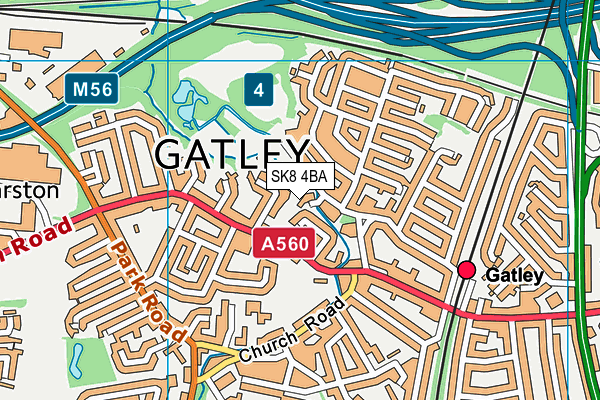 SK8 4BA map - OS VectorMap District (Ordnance Survey)