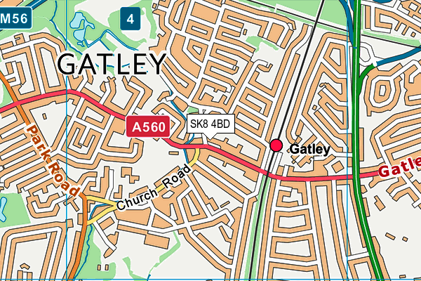 SK8 4BD map - OS VectorMap District (Ordnance Survey)