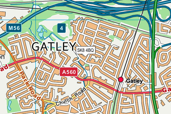 SK8 4BQ map - OS VectorMap District (Ordnance Survey)