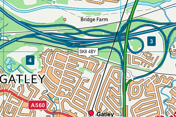 SK8 4BY map - OS VectorMap District (Ordnance Survey)