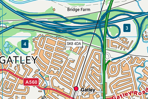 SK8 4DA map - OS VectorMap District (Ordnance Survey)