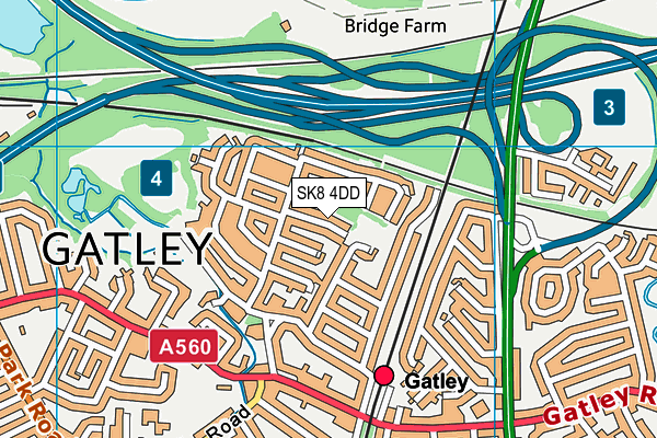 SK8 4DD map - OS VectorMap District (Ordnance Survey)