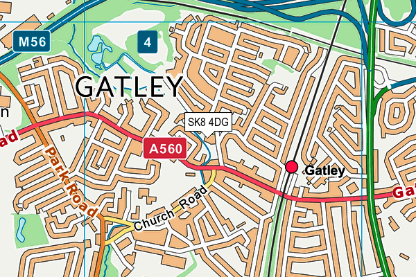 SK8 4DG map - OS VectorMap District (Ordnance Survey)