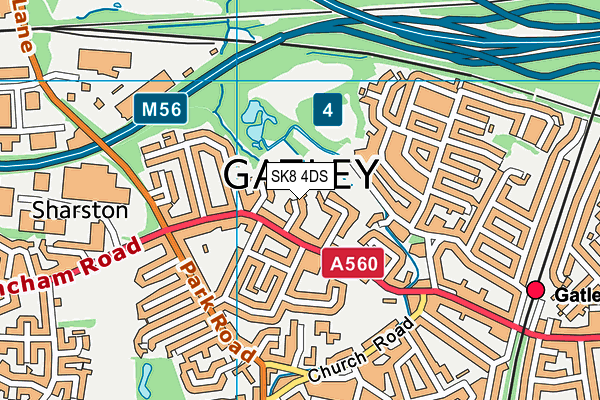 SK8 4DS map - OS VectorMap District (Ordnance Survey)