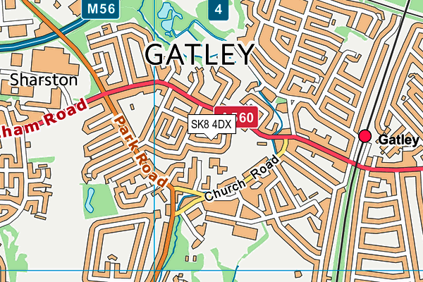 SK8 4DX map - OS VectorMap District (Ordnance Survey)