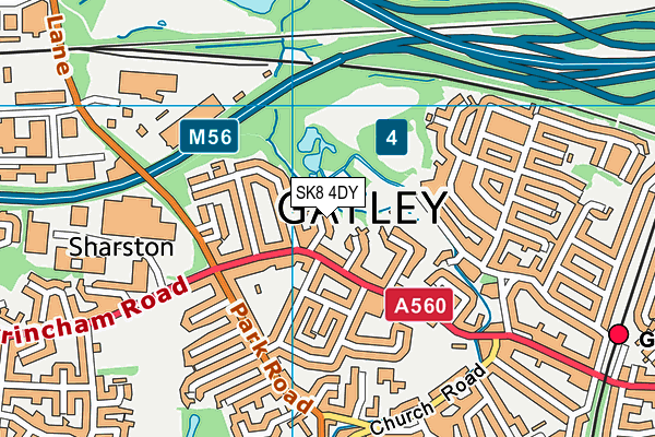 SK8 4DY map - OS VectorMap District (Ordnance Survey)