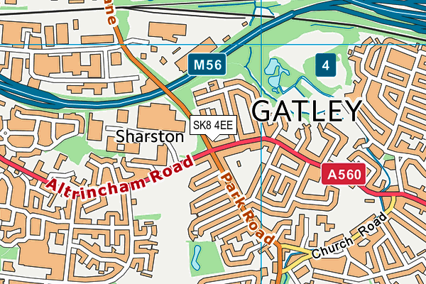 SK8 4EE map - OS VectorMap District (Ordnance Survey)