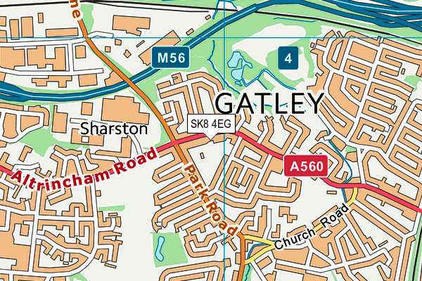 SK8 4EG map - OS VectorMap District (Ordnance Survey)