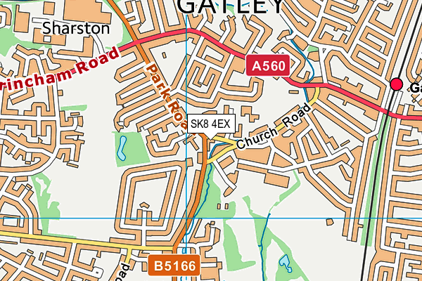 SK8 4EX map - OS VectorMap District (Ordnance Survey)