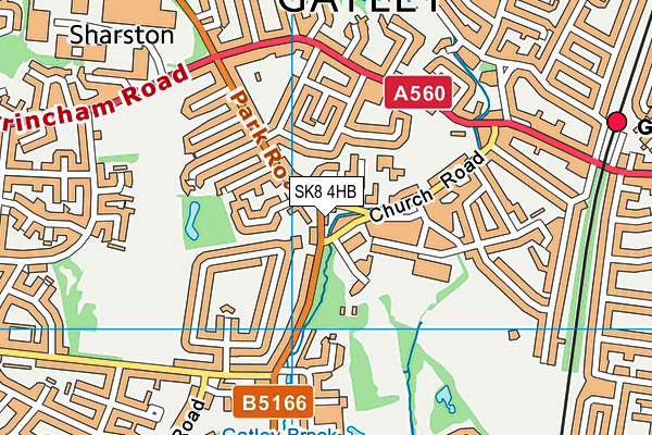 SK8 4HB map - OS VectorMap District (Ordnance Survey)