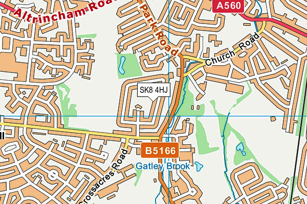 SK8 4HJ map - OS VectorMap District (Ordnance Survey)