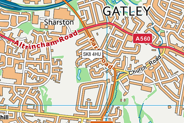 SK8 4HU map - OS VectorMap District (Ordnance Survey)