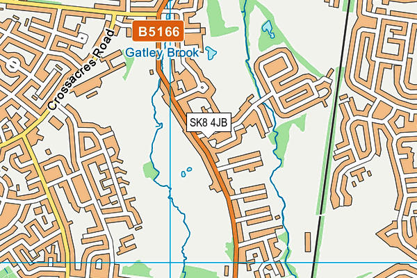 SK8 4JB map - OS VectorMap District (Ordnance Survey)