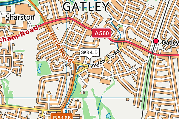 SK8 4JD map - OS VectorMap District (Ordnance Survey)