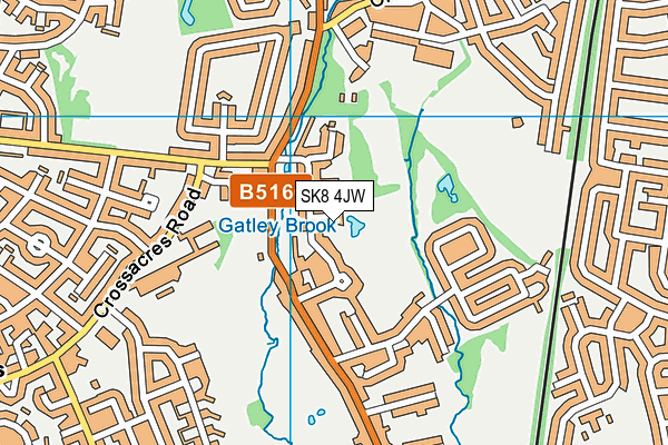 SK8 4JW map - OS VectorMap District (Ordnance Survey)