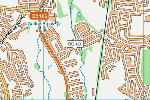 SK8 4JX map - OS VectorMap District (Ordnance Survey)