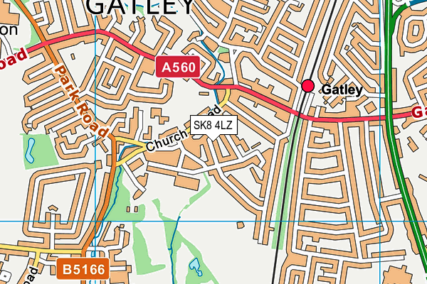 SK8 4LZ map - OS VectorMap District (Ordnance Survey)