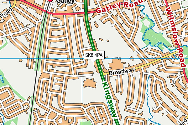 SK8 4PA map - OS VectorMap District (Ordnance Survey)