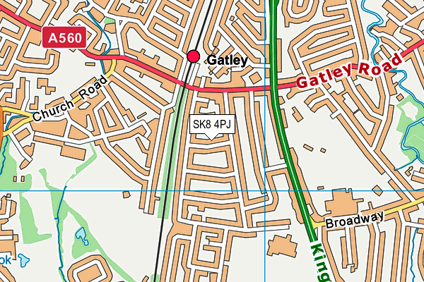 SK8 4PJ map - OS VectorMap District (Ordnance Survey)