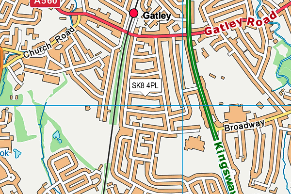 SK8 4PL map - OS VectorMap District (Ordnance Survey)