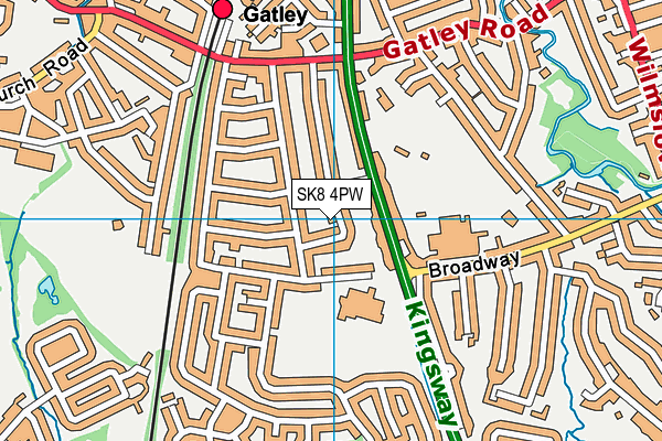 SK8 4PW map - OS VectorMap District (Ordnance Survey)