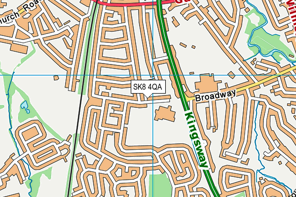 SK8 4QA map - OS VectorMap District (Ordnance Survey)