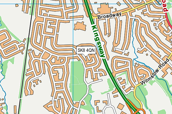 SK8 4QN map - OS VectorMap District (Ordnance Survey)