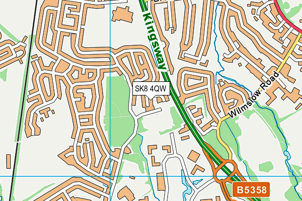 SK8 4QW map - OS VectorMap District (Ordnance Survey)