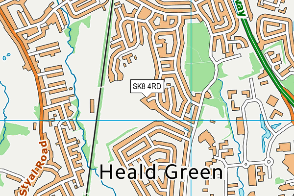 SK8 4RD map - OS VectorMap District (Ordnance Survey)