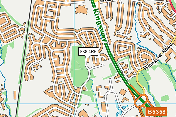 SK8 4RF map - OS VectorMap District (Ordnance Survey)