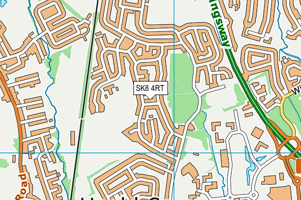 SK8 4RT map - OS VectorMap District (Ordnance Survey)