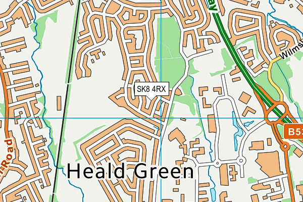 SK8 4RX map - OS VectorMap District (Ordnance Survey)