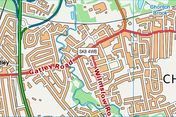 SK8 4WB map - OS VectorMap District (Ordnance Survey)