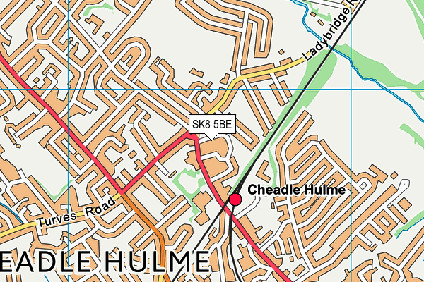 SK8 5BE map - OS VectorMap District (Ordnance Survey)