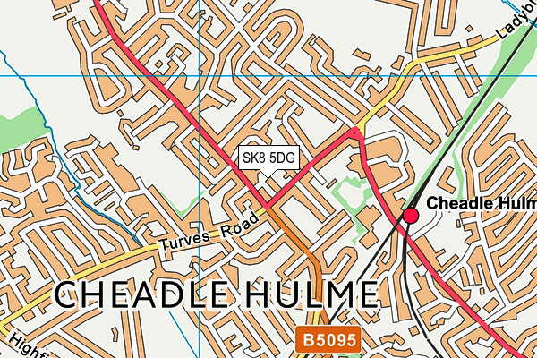 SK8 5DG map - OS VectorMap District (Ordnance Survey)