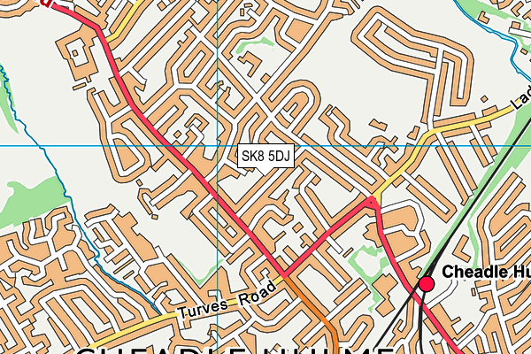 SK8 5DJ map - OS VectorMap District (Ordnance Survey)