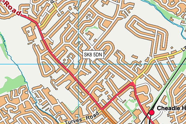 SK8 5DN map - OS VectorMap District (Ordnance Survey)