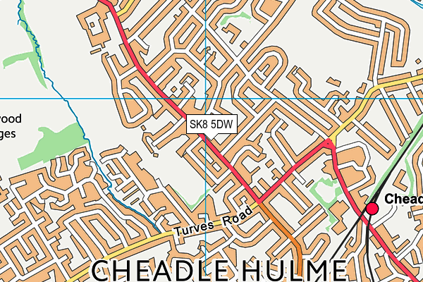 SK8 5DW map - OS VectorMap District (Ordnance Survey)