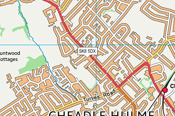 SK8 5DX map - OS VectorMap District (Ordnance Survey)