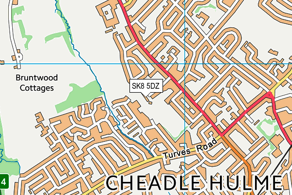 SK8 5DZ map - OS VectorMap District (Ordnance Survey)